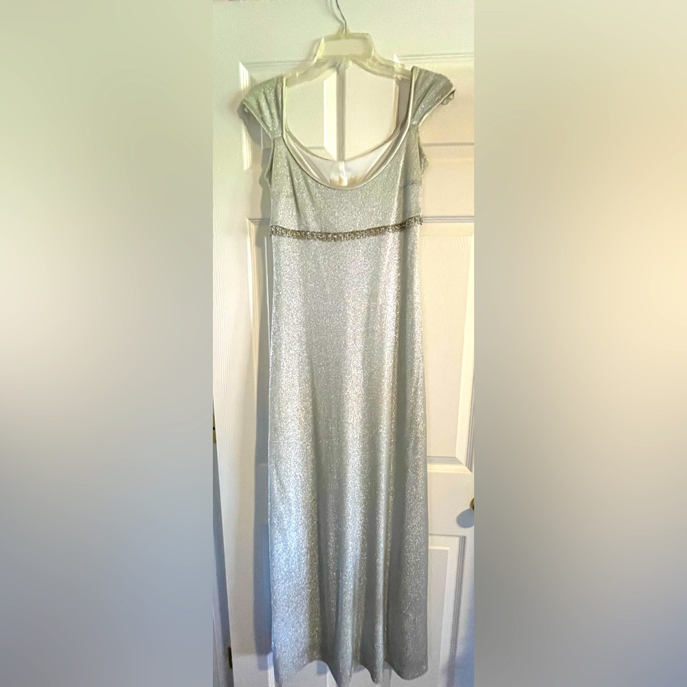Silver Scott McClintock formal dress, size 10